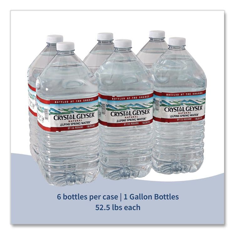 CRYSTAL GEYSER WATER CO Alpine Spring Water, 1 Gal Bottle, 6/Carton (CGW12514CT) thumbnail 4