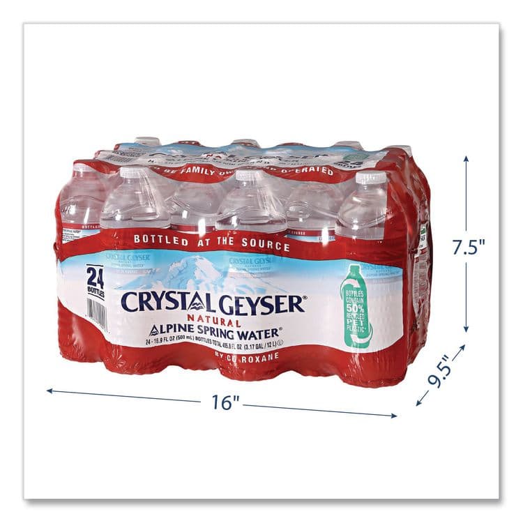 CRYSTAL GEYSER WATER CO Alpine Spring Water, 16.9 oz Bottle, 24/Carton (CGW24514CT) thumbnail 2