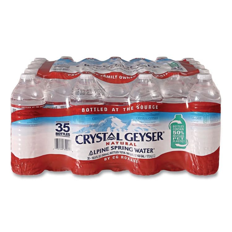 CRYSTAL GEYSER WATER CO Alpine Spring Water, 16.9 oz Bottle, 35/Carton (CGW35001CT)