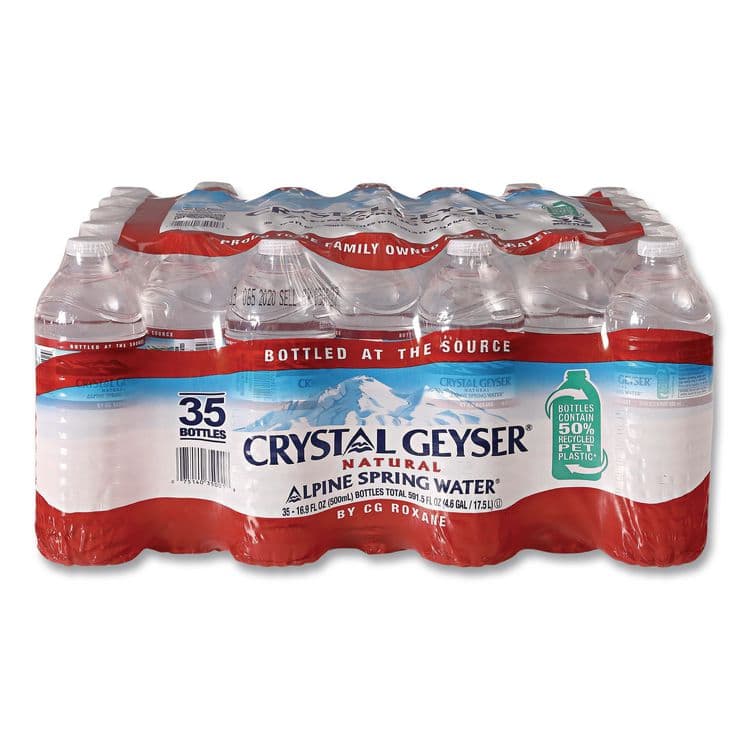 CRYSTAL GEYSER WATER CO Natural Alpine Spring Water, 16.9 oz Bottle, 35/Carton (CGW35001CTDEP)