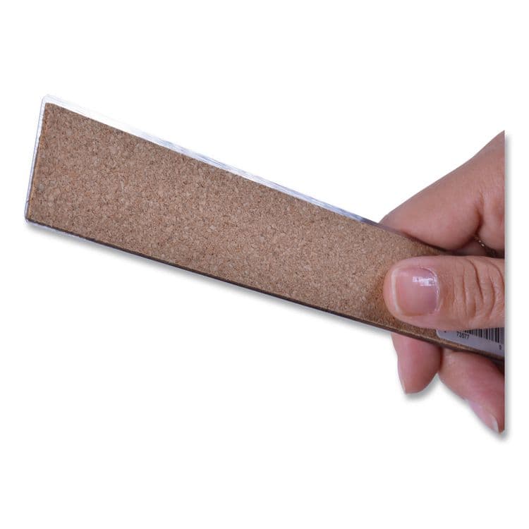 ACME UNITED CORPORATION Stainless Steel Office Ruler With Non Slip Cork Base, Standard/Metric, 15" Long (ACM10416) thumbnail 2