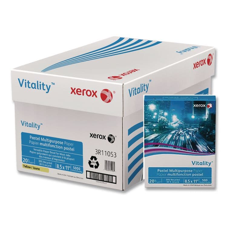 XEROX CORP. Multipurpose Pastel Colored Paper, 20 lb Bond Weight, 8.5 x 11, Yellow, 500/Ream (XER3R11053) thumbnail 3