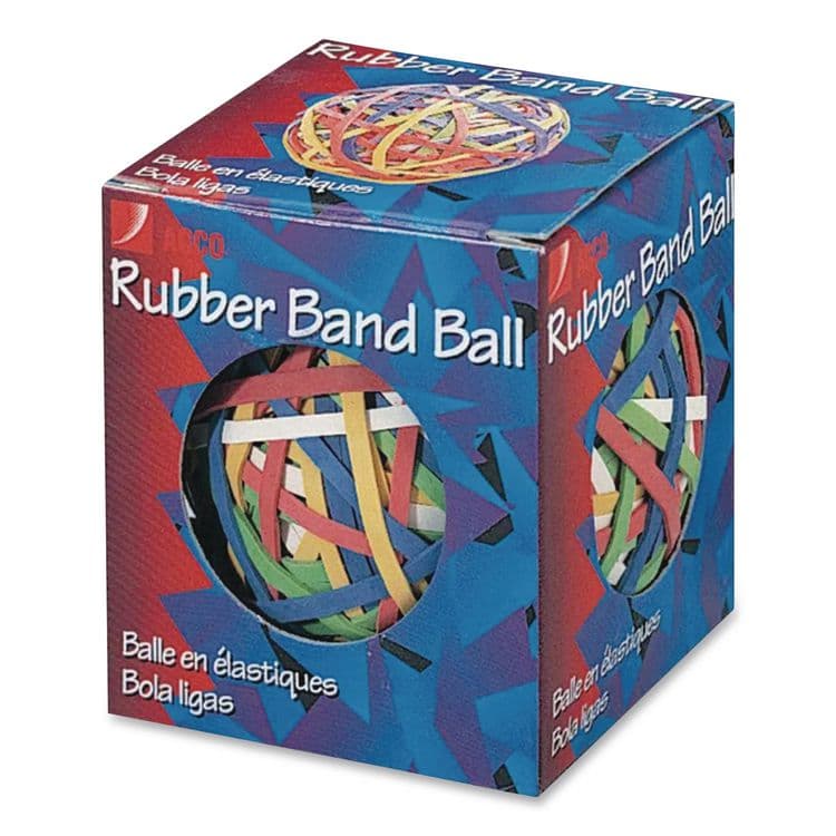 ACCO BRANDS, . Rubber Band Ball, 3.25" Diameter, Size 34, Assorted Gauges, Assorted Colors, 270/Pack (ACC72155) thumbnail 3