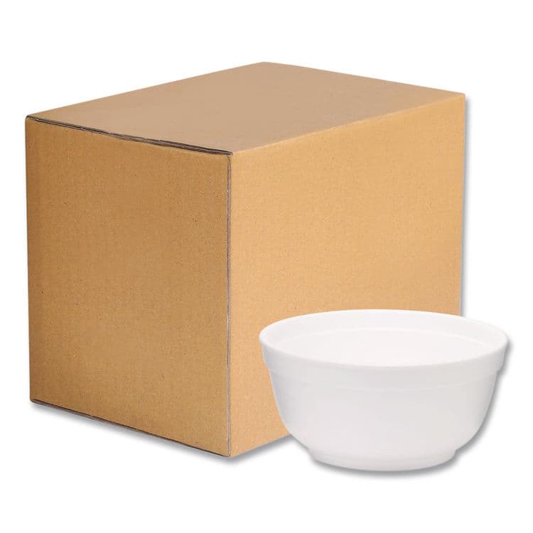 WINCUP CORPORATION Foam Bowls, Squat Style, 12 oz, White, 1,000/Carton (WCP221992) thumbnail 2