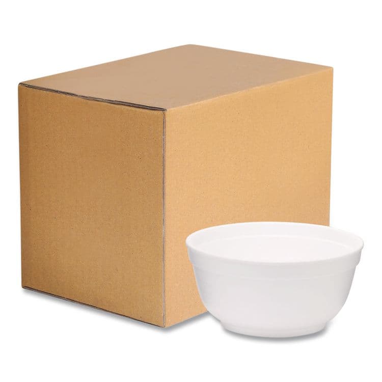 WINCUP CORPORATION Foam Bowls, Squat Style, 8 oz, White, 1,000/Carton (WCP221990) thumbnail 2