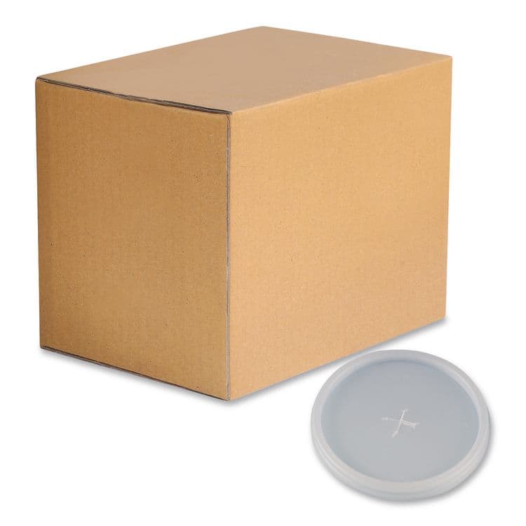 WINCUP CORPORATION Plastic Lids for Foam Cups and Bowls, Slotted, Fits 8 oz to 10 oz Hot Cup, Translucent, 1,000/Carton (WCP222077) thumbnail 2