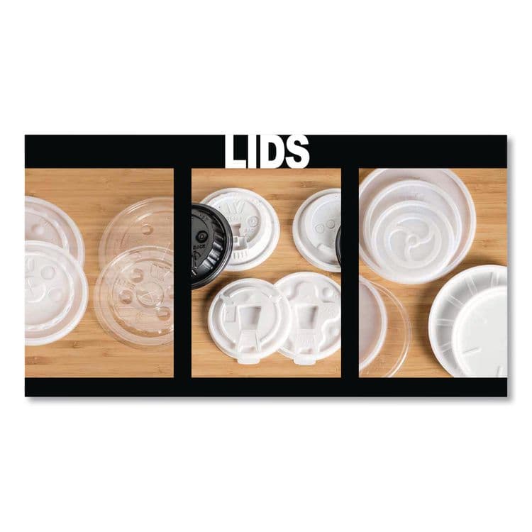 WINCUP CORPORATION Plastic Lids for Foam Cups and Bowls, Slotted, Fits 12 oz to 24 oz Cold Cups, Translucent, 1,000/Carton (WCP221935) thumbnail 3