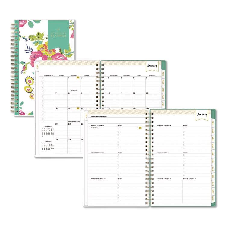 BLUE SKY Day Designer Peyton Create-Your-Own Cover Weekly/Monthly Planner, Floral Artwork, 8 x 5, White, 12-Month (Jan-Dec): 2026 (BLS103619)
