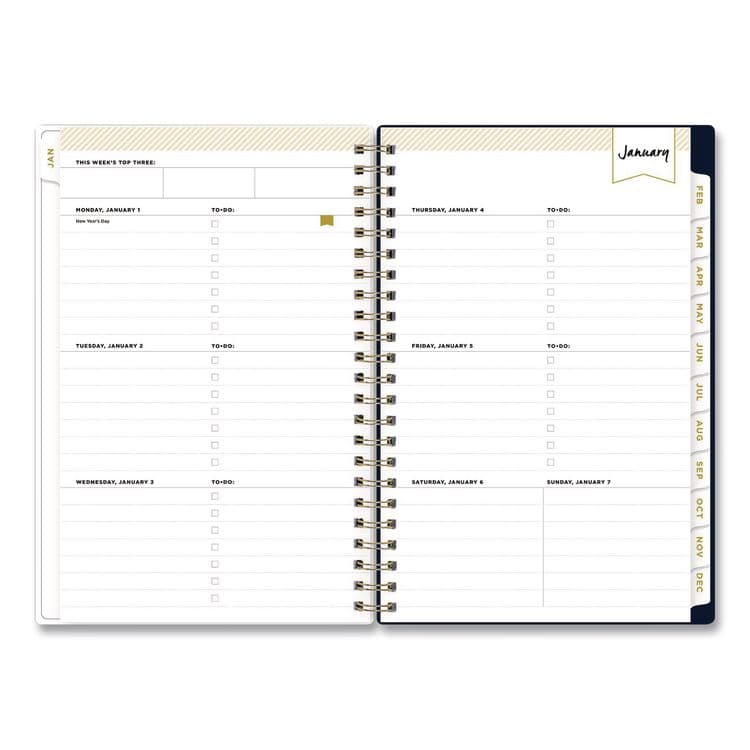 BLUE SKY Day Designer Peyton Create-Your-Own Cover Weekly/Monthly Planner, Floral Artwork, 8 x 5, Navy Cover, 12-Month (Jan-Dec): 2026 (BLS103620) thumbnail 3