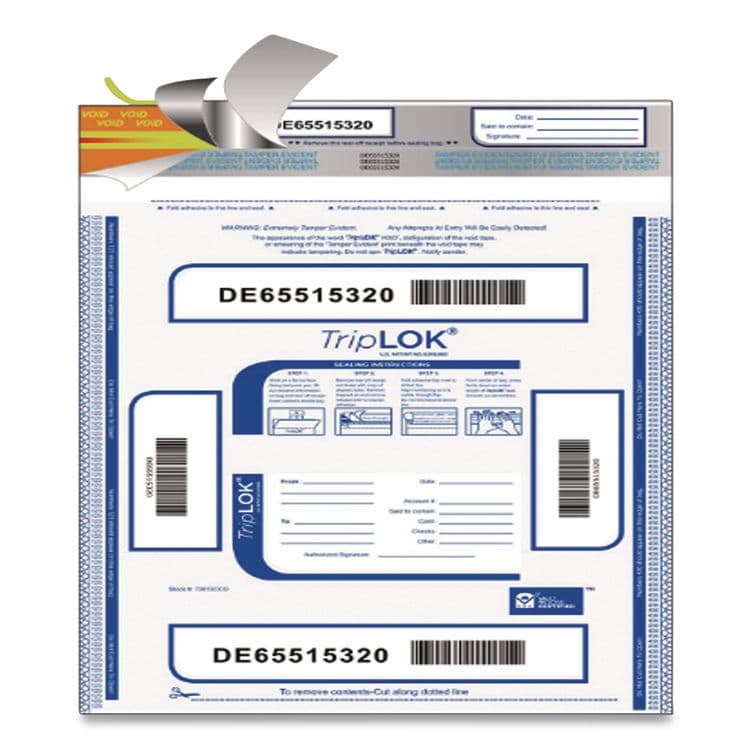 CONTROLTEK Deposit Bag, Plastic, 20" x 20", Clear, 250/Carton (CNK585064) thumbnail 3