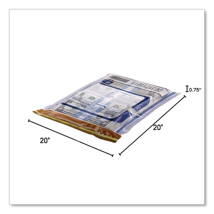 CONTROLTEK Deposit Bag, Plastic, 20" x 20", Clear, 250/Carton (CNK585064) thumbnail 4