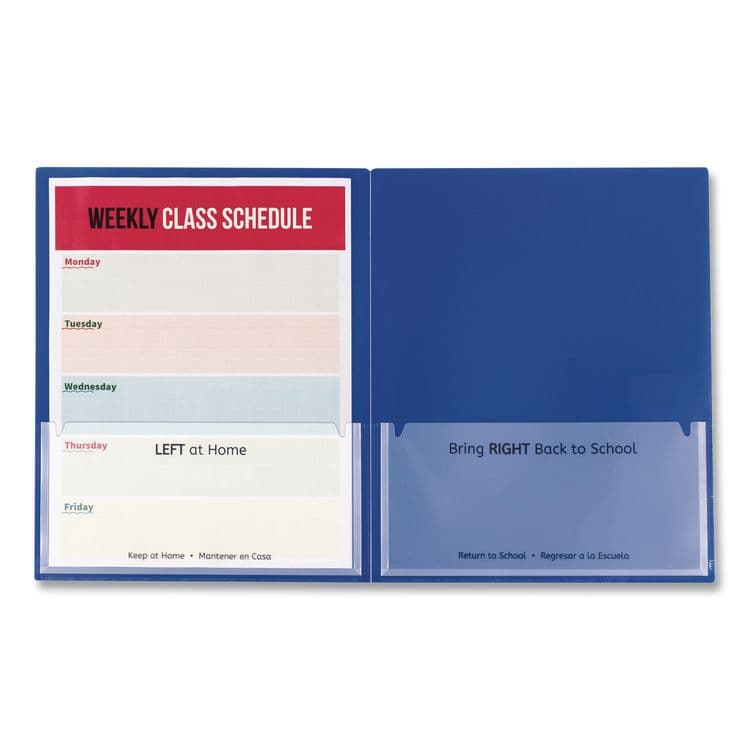 C-LINE PRODUCTS, Classroom Connector Folders, Accommodates 11 x 8.5 Sheets, Clear/Assorted Colors, 6/Pack (CLI32010) thumbnail 3