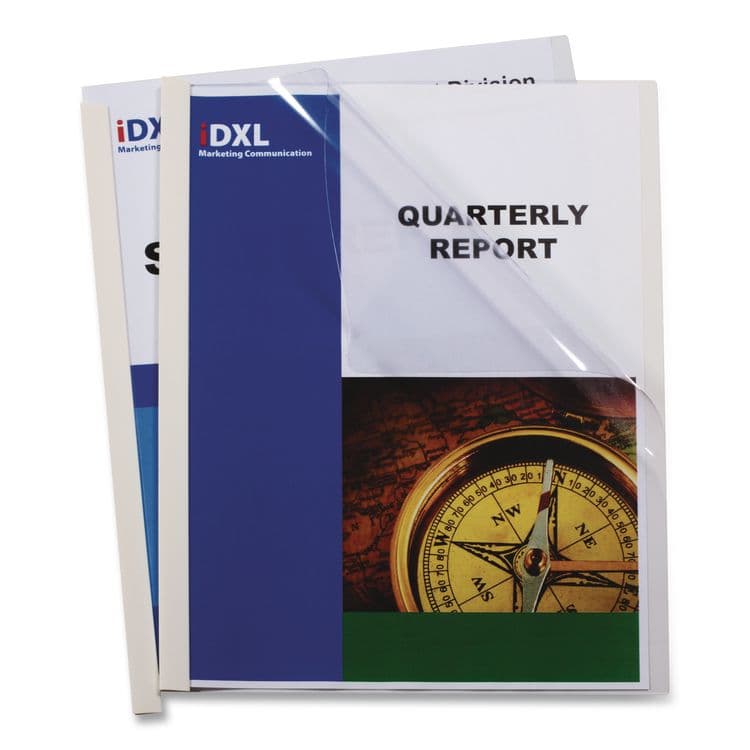 C-LINE PRODUCTS, Vinyl Report Covers with Binding Bars, 0.13" Capacity, 8.5 x 11, Clear/Clear, 50/Box (CLI32457) thumbnail 4