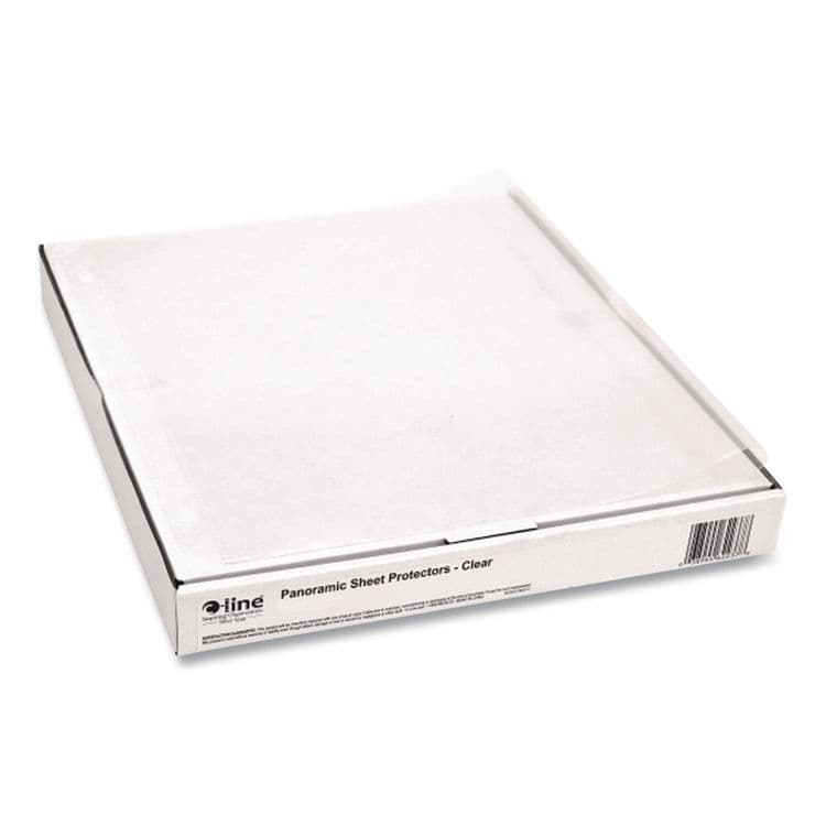 C-LINE PRODUCTS, Panoramic Fold-Out Sheet Protectors, Heavy-Duty, Side: 3-Hole Punched, (2) 8.5 x 11 and (1) 11 x 17 Inserts, Clear, 25/Box (CLI62237)