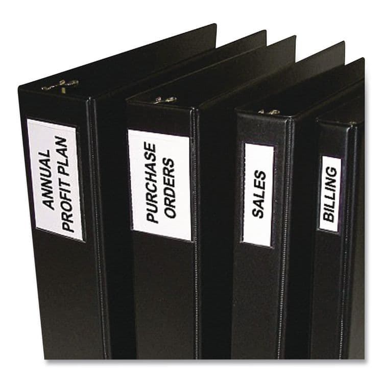 C-LINE PRODUCTS, Self-Adhesive Ring Binder Label Holders, Top Load, 1 x 2,81, Clear, 12/Pack (CLI70013) thumbnail 3