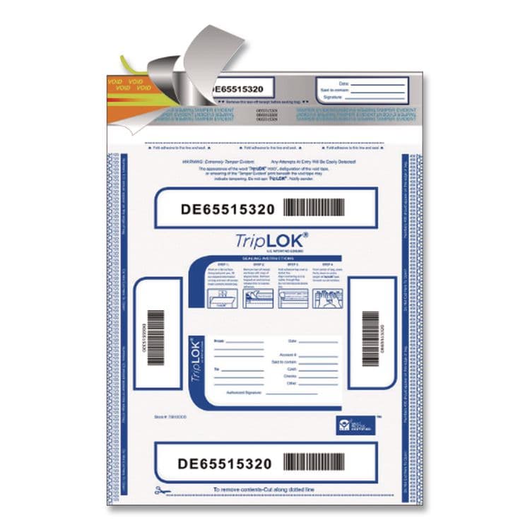 CONTROLTEK Deposit Bag, Plastic, 12" x 16", White, 100/Pack (CNK585043) thumbnail 3