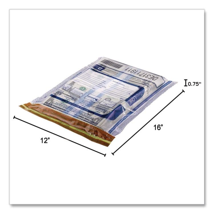 CONTROLTEK Deposit Bag, Plastic, 12" x 16", White, 100/Pack (CNK585043) thumbnail 4