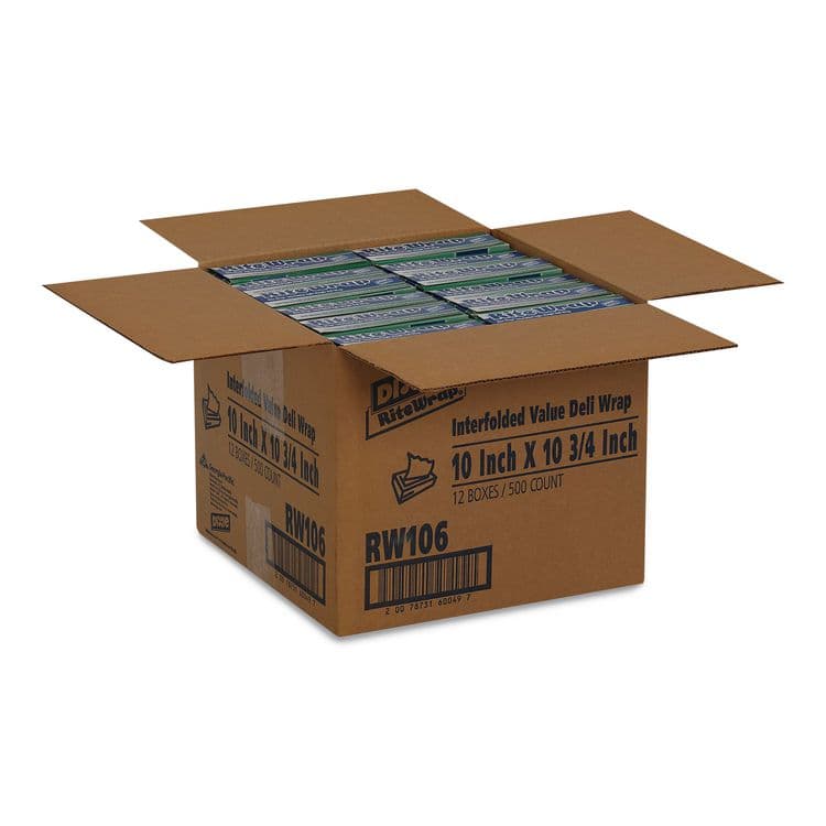DIXIE FOOD SERVICE Rite-Wrap Dry Wax Lightweight Deli Paper, 10 x 10.75, 500 Sheets/Pack, 12 Packs/Carton (DXERW106) thumbnail 3