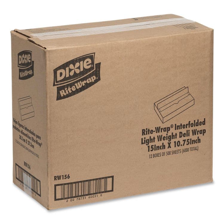DIXIE FOOD SERVICE Dry Wax Light Weight Deli Paper, 15.12 x 10.75, 500/Pack, 12 Packs/Carton (DXERW156) thumbnail 4