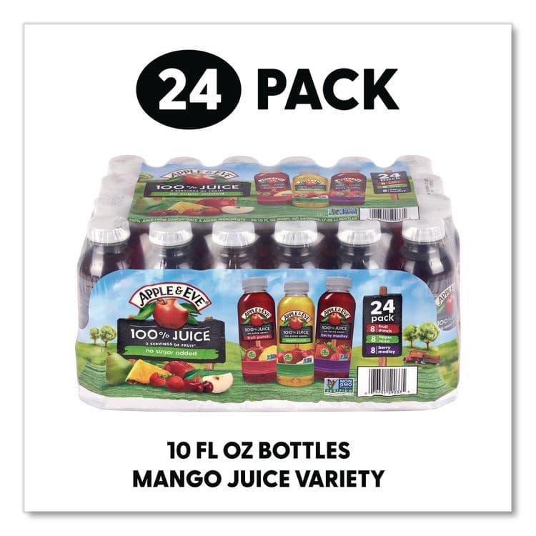 LASSONDE INDUSTRIES 100% Fruit Juice Variety Pack, Assorted Flavors, 10 oz Bottle, 24/Carton (GRR22002662) thumbnail 2