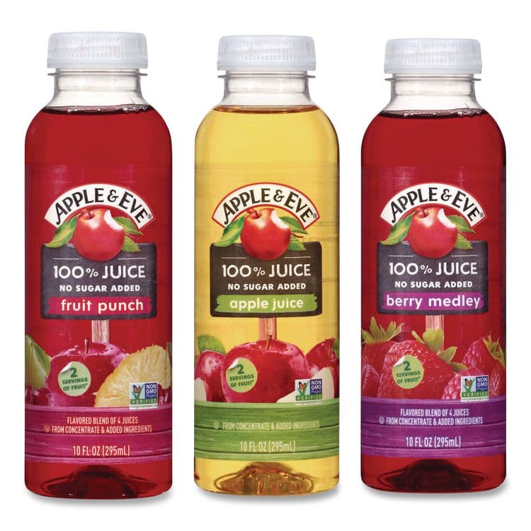 LASSONDE INDUSTRIES 100% Fruit Juice Variety Pack, Assorted Flavors, 10 oz Bottle, 24/Carton (GRR22002662) thumbnail 3