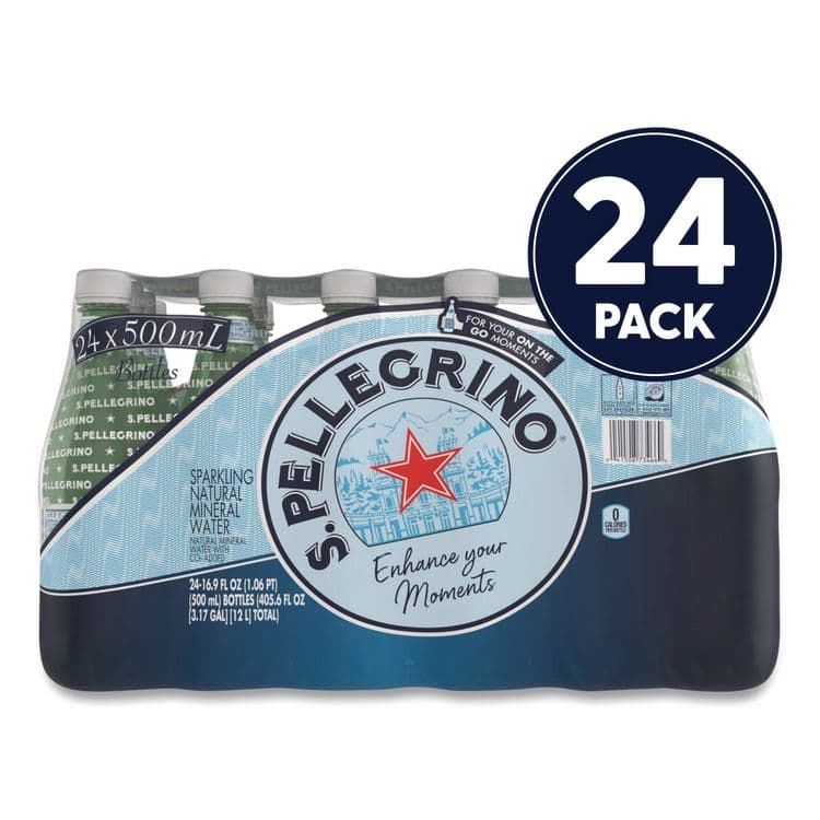 NESTLE Sparkling Water Bottles, Unflavored, 16.9 oz Bottle, 24/Carton (GRR22002683) thumbnail 2