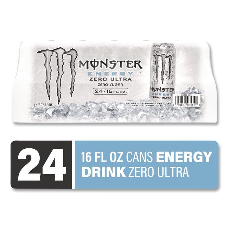 MONSTER BEVERAGE CORPORATION Ultra Zero, Original, 16 oz Bottle, 24/Carton (GRR22002677) thumbnail 2