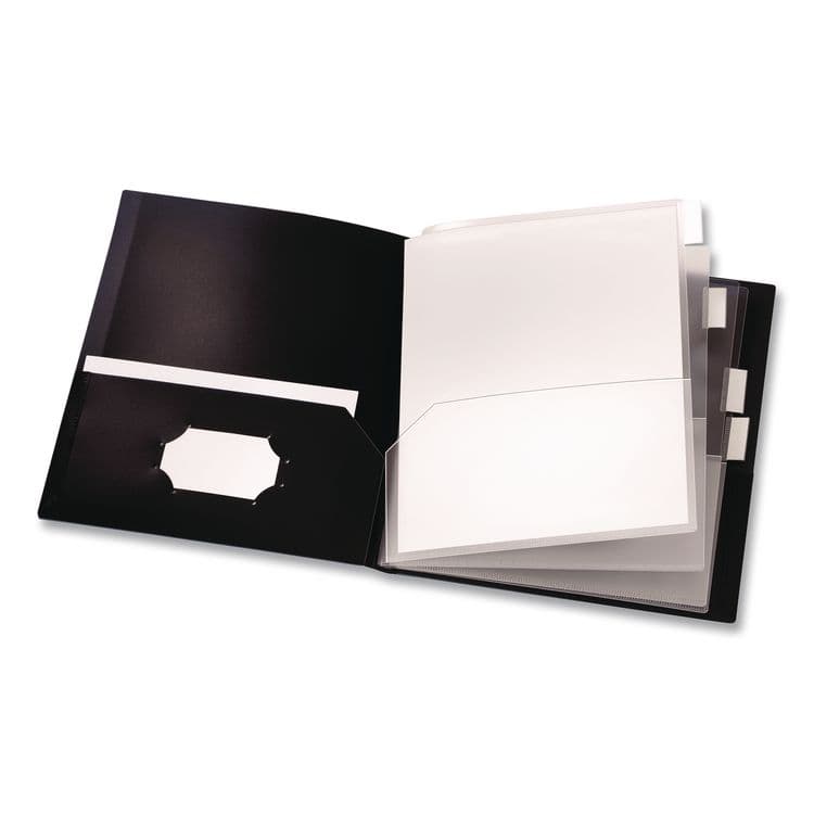 CARDINAL BRANDS . ReportPro 10-Pocket Project Organizer, 8.5 x 11, Clear/Black (CRD13601) thumbnail 2
