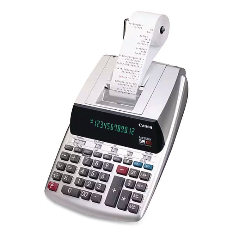 CANON USA, . MP25DV 12-Digit Ribbon Printing Calculator, Black/Red Print, 4.3 Lines/Sec (CNM2202C001) thumbnail 2