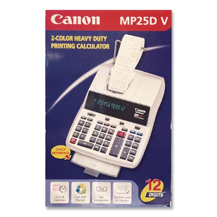 CANON USA, . MP25DV 12-Digit Ribbon Printing Calculator, Black/Red Print, 4.3 Lines/Sec (CNM2202C001) thumbnail 4