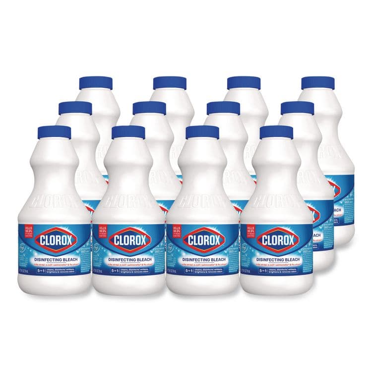 CLOROX SALES CO. Concentrated Regular Disinfecting Bleach, 24 oz Bottle, 12/Carton (CLO32251)