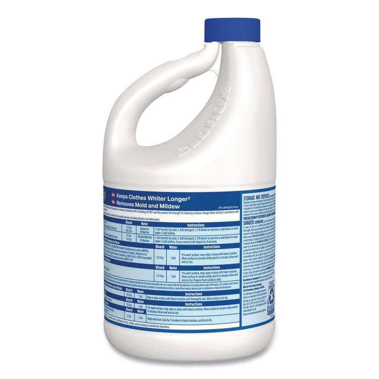 CLOROX SALES CO. Concentrated Regular Disinfecting Bleach, 81 oz Bottle, 6/Carton (CLO32263) thumbnail 4