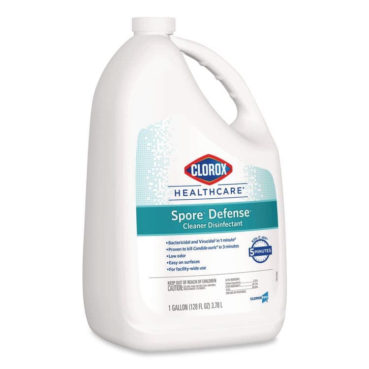 CLOROX SALES CO. Spore Defense Cleaner Disinfectant, Open System, 1 gal Refill Bottle, 4/Carton (CLO32409) thumbnail 2