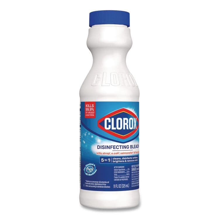 CLOROX SALES CO. Concentrated Regular Disinfecting Bleach, 11 oz Bottle, 28/Carton (CLO32436CT) thumbnail 2