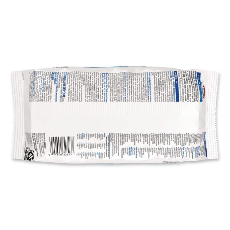 CLOROX SALES CO. Bleach Germicidal Wipes, Disinfectant Wipes, 1-Ply, 6.75 x 9, Unscented, White, 100 Wipes/Flex-Pack, 6 Flex-Packs/Carton (CLO32621) thumbnail 4