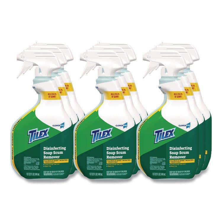 CLOROX SALES CO. CloroxPro Disinfecting Soap Scum Remover Spray, 32 oz Smart Tube Spray, 9/Carton (CLO35604CT)