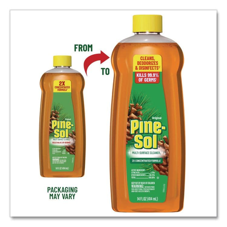 CLOROX SALES CO. Multi-Surface Cleaner Disinfectant Concentrated, Pine Scent, 14 oz Bottle, 12/Carton (CLO60146CT) thumbnail 2