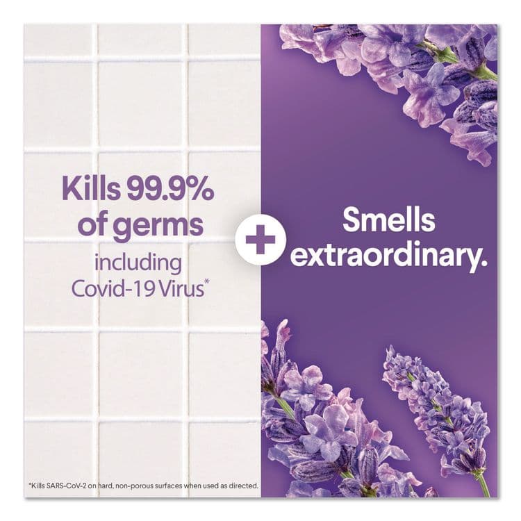 CLOROX SALES CO. Scentiva Disinfecting Multi-Surface Cleaner, Bleach Free, Lavender and Jasmine, 32 oz Spray Bottle, 9/Carton (CLO60523CT) thumbnail 4