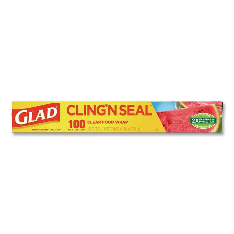 CLOROX SALES CO. Cling'N Seal Plastic Food Wrap, 12" x 33.3 yd, 100 sq ft Roll, 16 Rolls/Carton (CLO60684) thumbnail 2