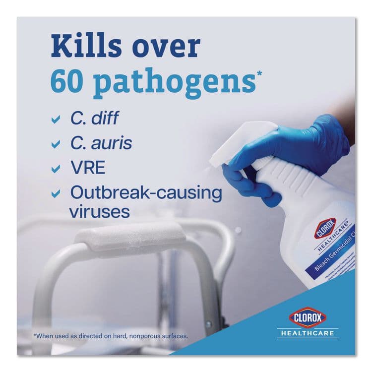 CLOROX SALES CO. Bleach Germicidal Cleaner, 32 oz Spray Bottle, 6/Carton (CLO68970) thumbnail 4