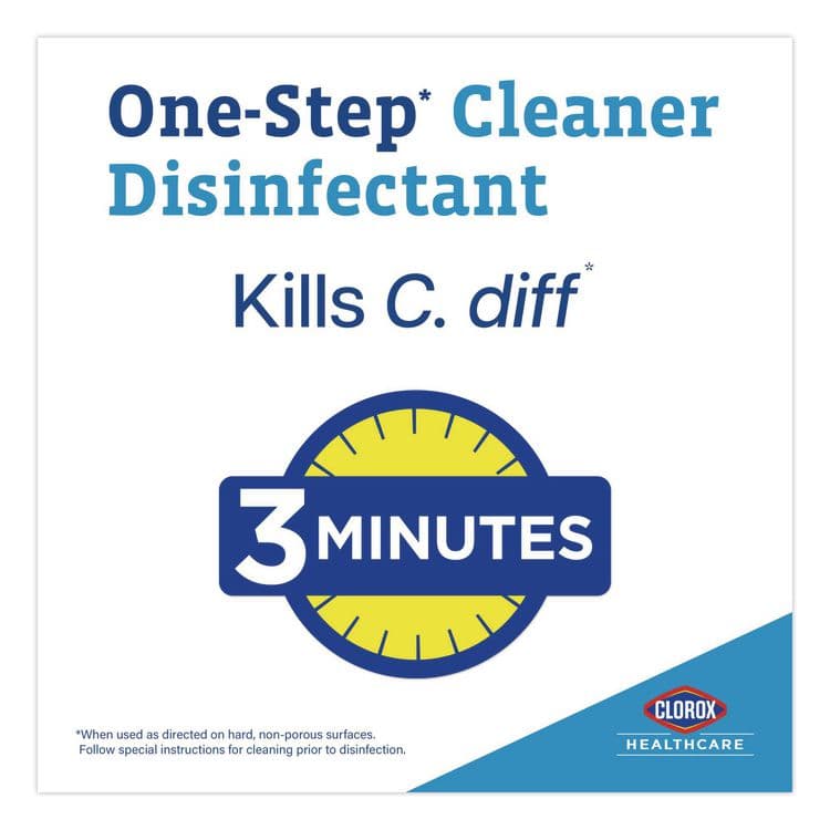 CLOROX SALES CO. Dispatch Hospital Cleaner Disinfectant Towels w/Bleach, 1-Ply, 6.75 x 8, Unscented, White, 150/Canister, 8 Canisters/Carton (CLO69150) thumbnail 3