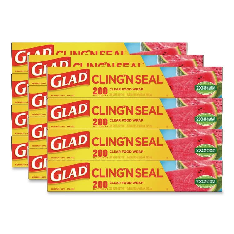 CLOROX SALES CO. Cling'N Seal Plastic Food Wrap, 11.62" x 69 yd, 12 Rolls/Carton (CLO00020CT)