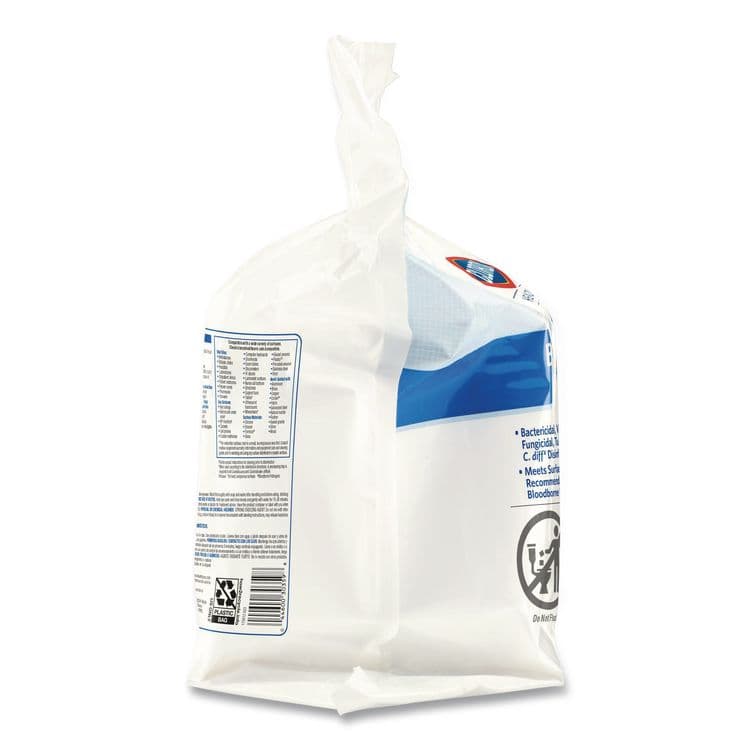 CLOROX SALES CO. Bleach Germicidal Wipes, 1-Ply, 12 x 12, Unscented, White, 110/Refill, 2 Refills/Carton (CLO30359CT) thumbnail 3