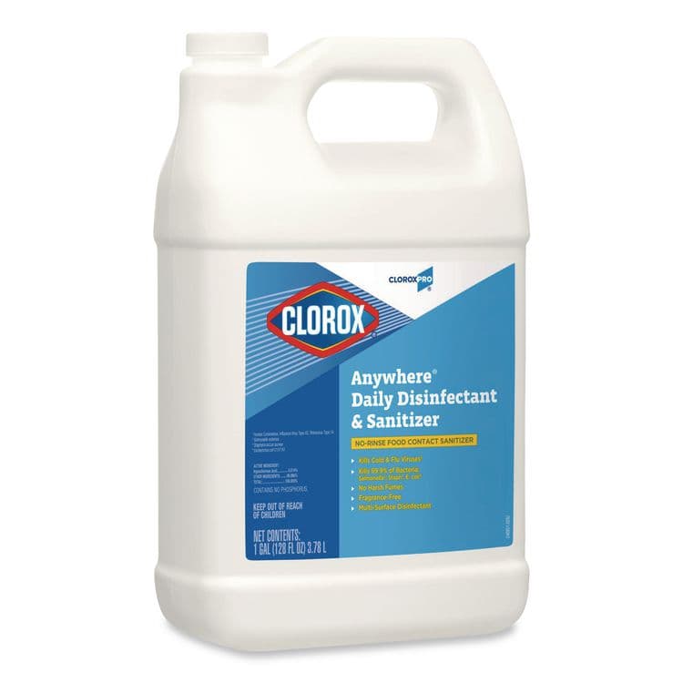 CLOROX SALES CO. CloroxPro Anywhere Daily Disinfectant and Sanitizer, 128 oz Bottle, 4/Carton (CLO31651) thumbnail 2