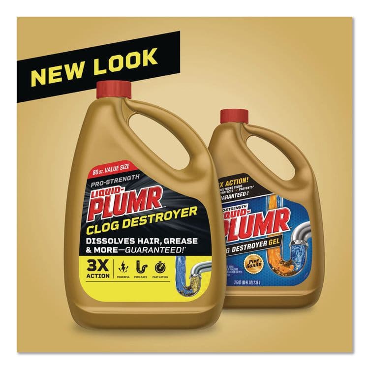 CLOROX SALES CO. Pro-Strength Full Clog Destroyer Plus PipeGuard, Gel, 80 oz (CLO00228EA) thumbnail 2
