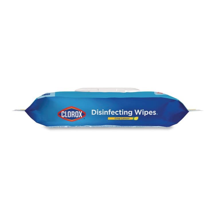 CLOROX SALES CO. Disinfecting Cleaning Wipes, Flex Pack, 1-Ply, 8 x 7, Lemon Scent, White, 75 Towels/Box (CLO31404EA) thumbnail 4