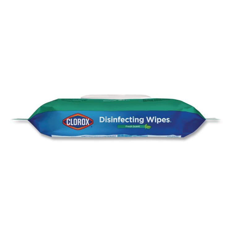 CLOROX SALES CO. Disinfecting Cleaning Wipes, Flex Pack, 1-Ply, 8 x 7, Fresh Scent, White, 75 Towels/Box (CLO31430EA) thumbnail 2