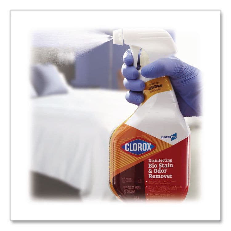 CLOROX SALES CO. CloroxPro Disinfecting Bio Stain and Odor Remover, Fragranced, 128 oz Refill Bottle (CLO31910EA) thumbnail 4