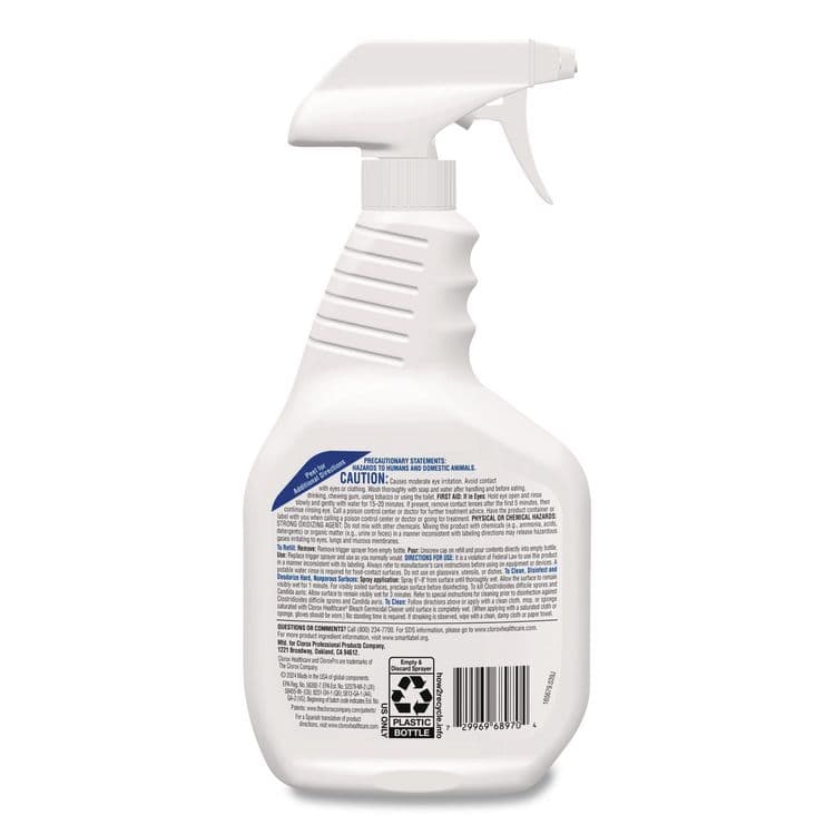 CLOROX SALES CO. Bleach Germicidal Cleaner, 32 oz Spray Bottle (CLO68970EA) thumbnail 4