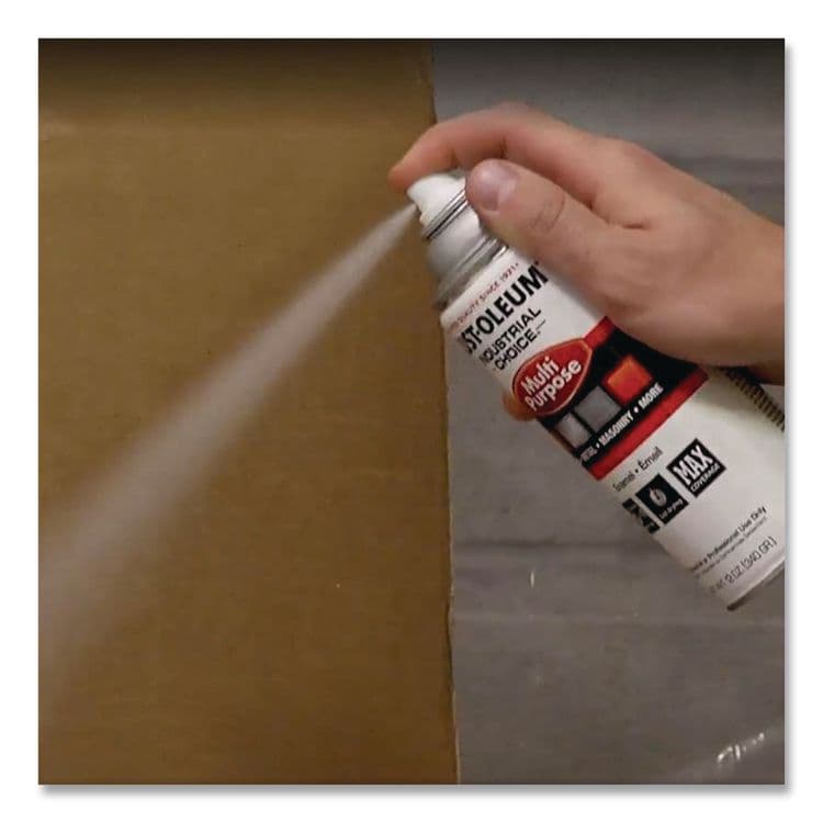 RUST-OLEUM CORPORATION Industrial Choice 1600 System Multi-Purpose Enamel Spray Paint, Gloss ANSI 49 Medium Light Gray, 12 oz Aerosol Can, 6/Carton (RST214646) thumbnail 4